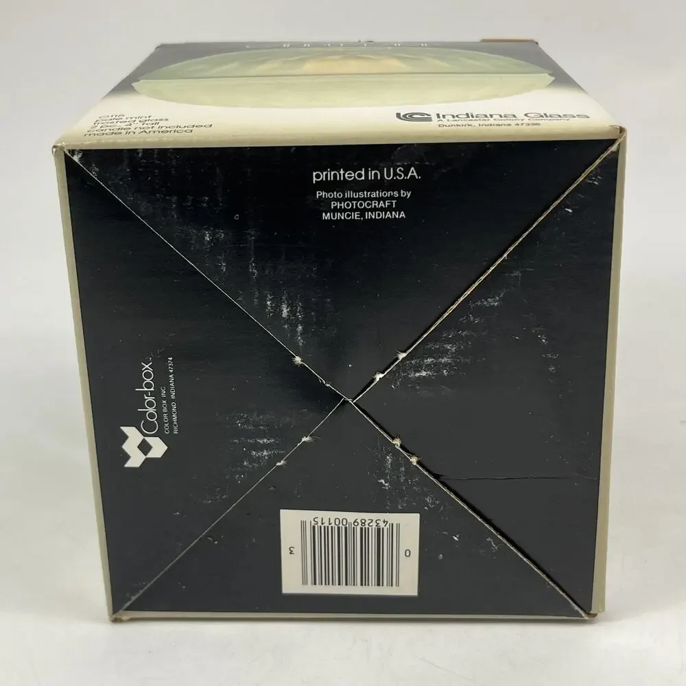 Vintage Indiana Glass Mt. Vernon Candle Lamp Frosted Pale Mint Green with Box